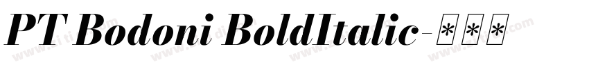 PT Bodoni BoldItalic字体转换